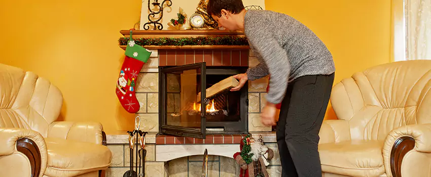 Rusted Metal Fireplace Restoration in Prescott Valley, Arizona